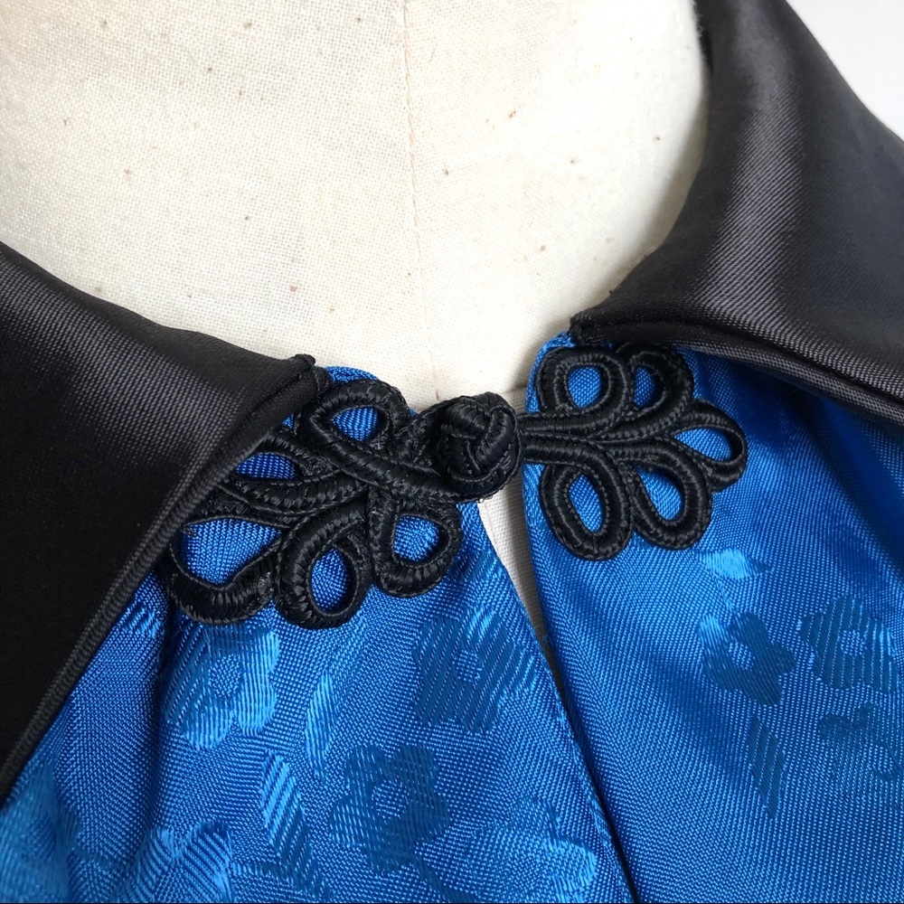 Satin Brocade Floral Dress - Picture 11 of 13
